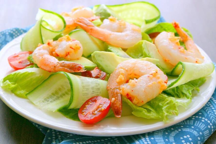 salad with shrimp to increase potency